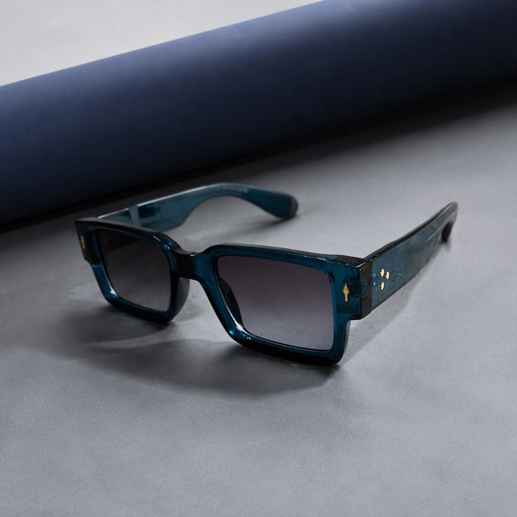 Crystal Acetate Vintage Square Sunglasses, additional angle