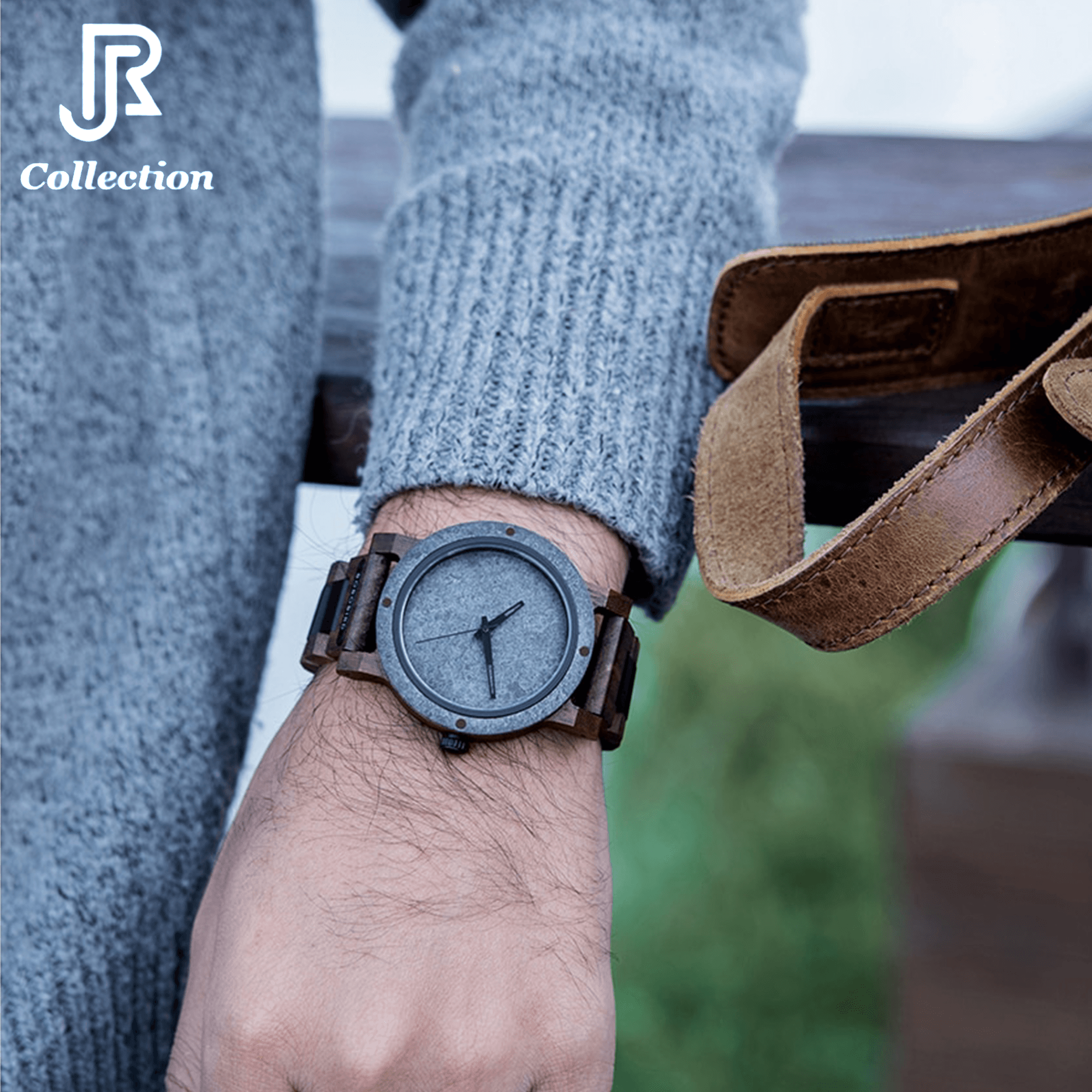 Engraved Marble Stone Wooden Watch - RJCollection