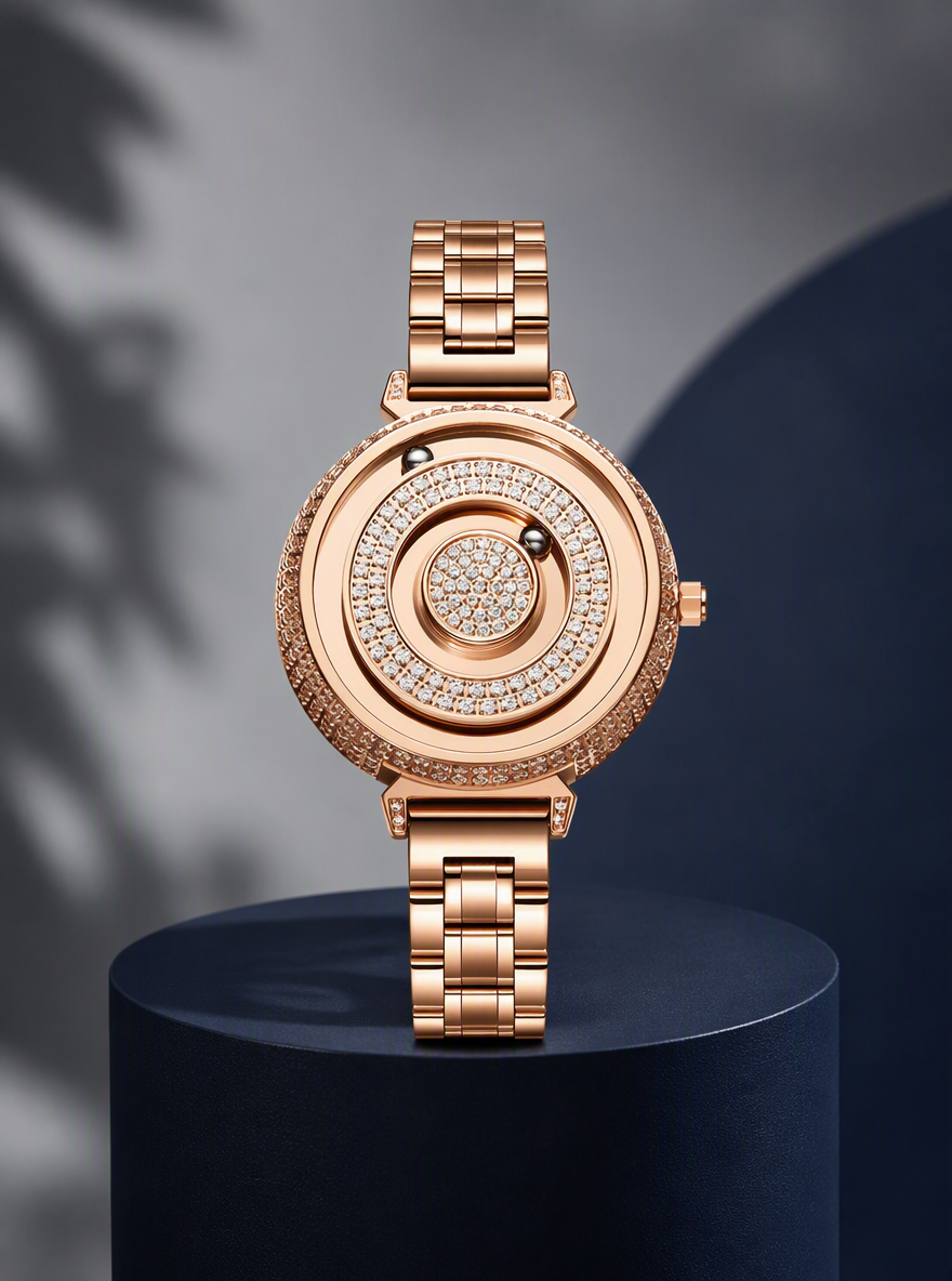 Minimal Rotating Magnetic Steel Watch – Modern Design, Effortless Style