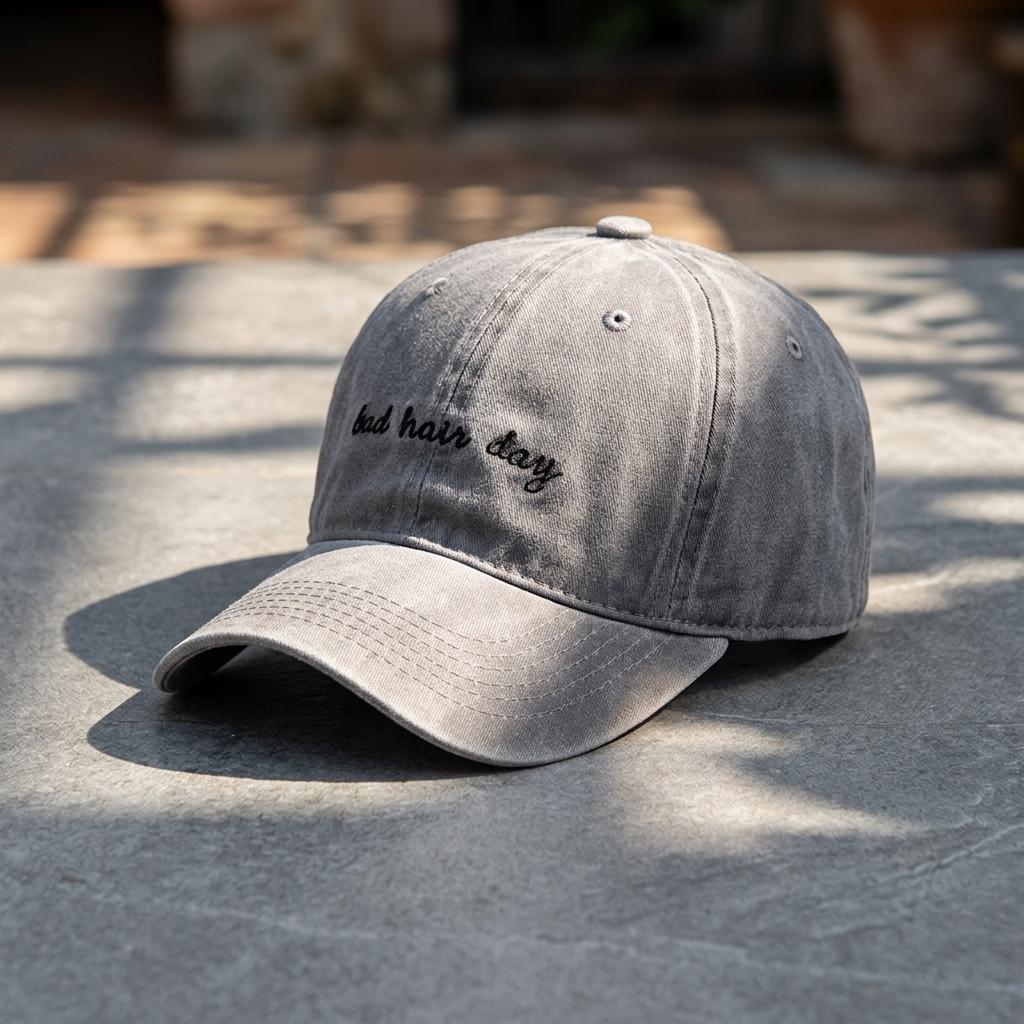 Bad Hair Day Embroidered Adjustable Baseball Cap