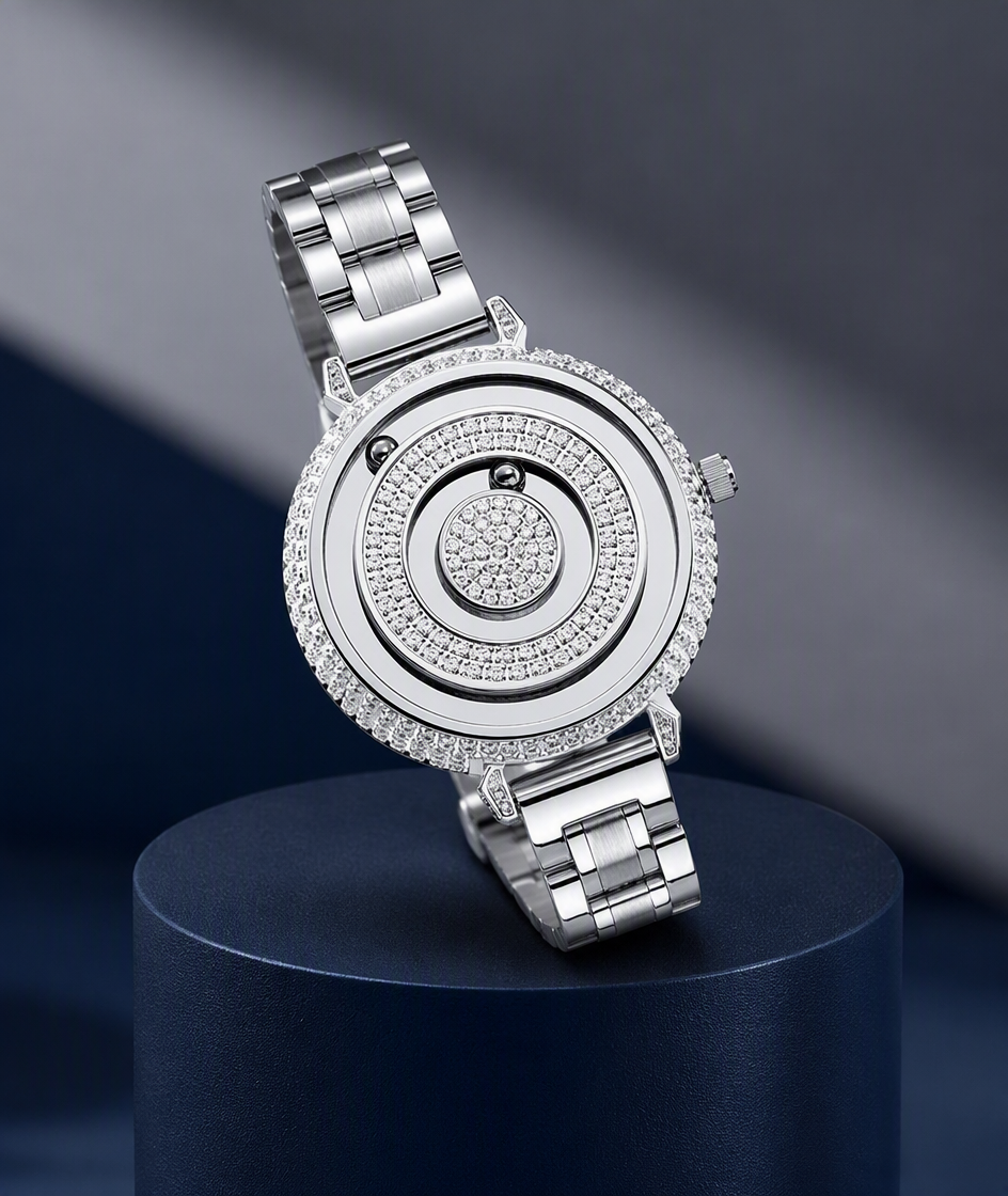 Minimal Rotating Magnetic Steel Watch – Modern Design, Effortless Style