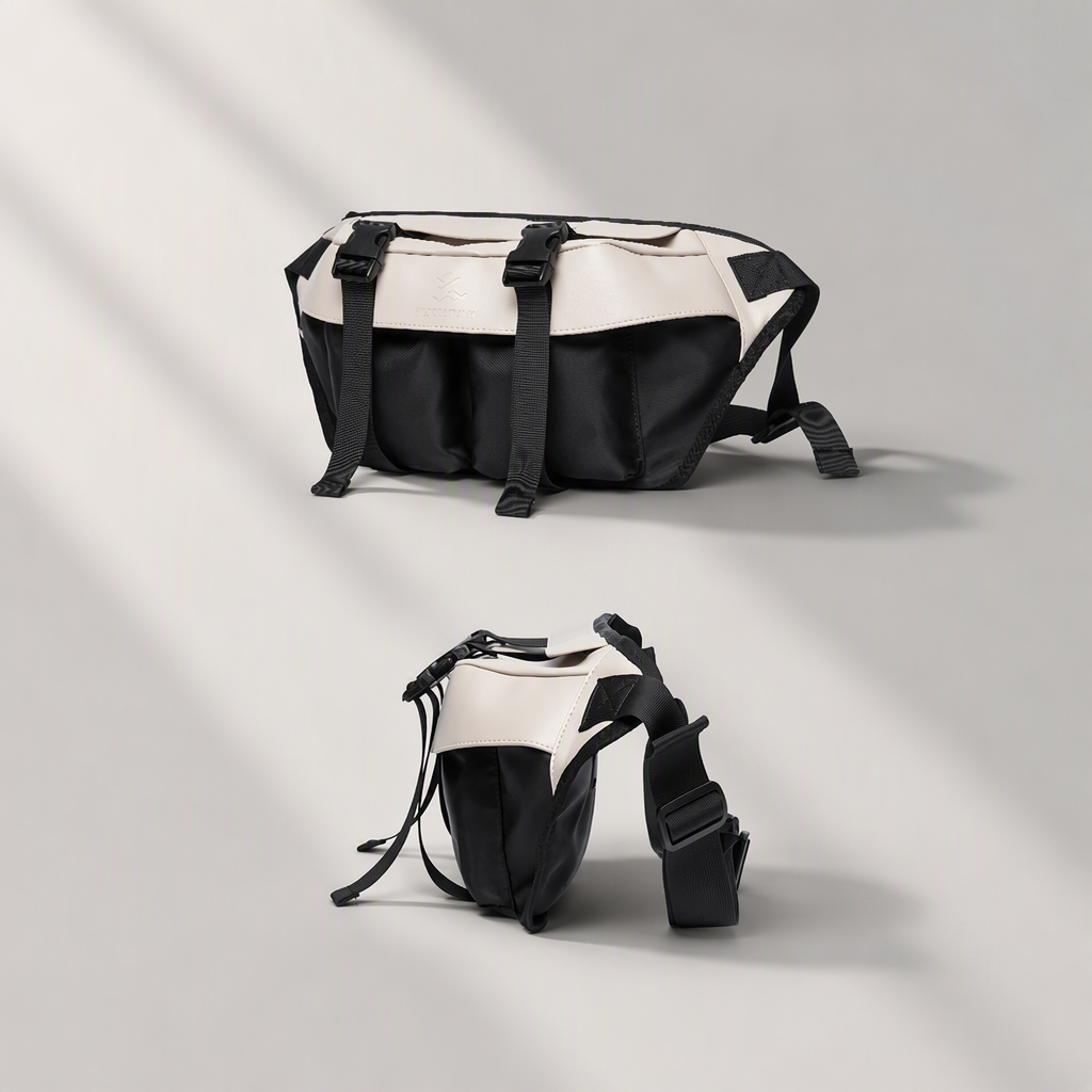 Two-Tone Oxford Sling Crossbody Bag