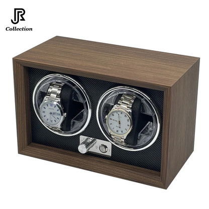 Simplewishes, Automatic Watch Winder, Wooden 4 Slot Watch Box, Watches Storage Case With Flexible Pillow & Super Quiet Motor