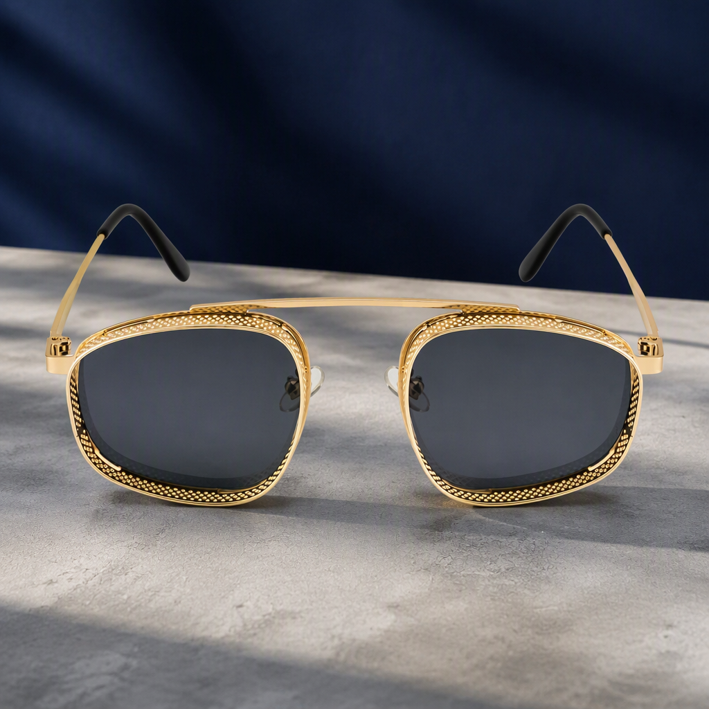 Steampunk Vintage Sunglasses, final detail view