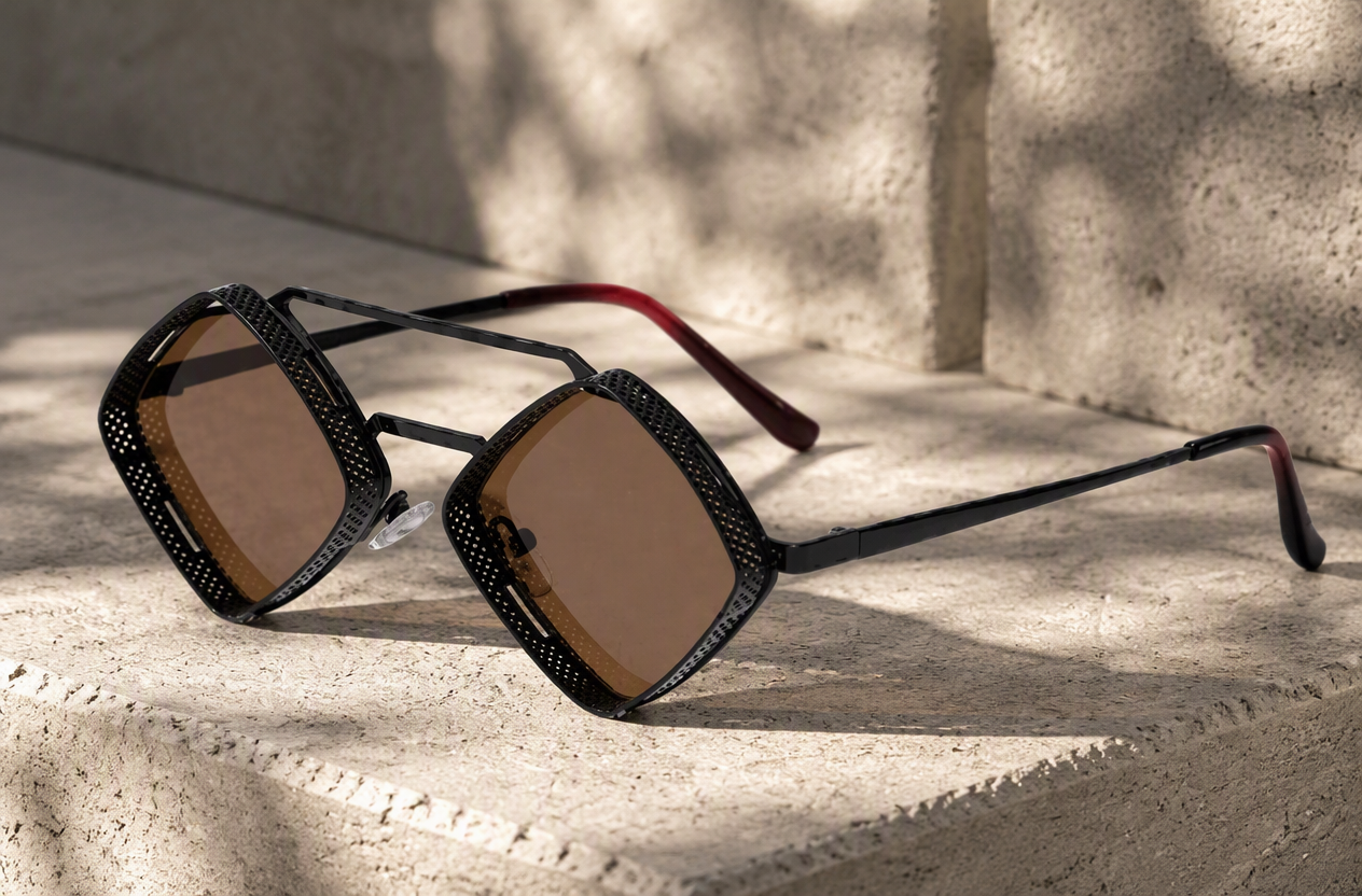 Diamond Square Fashion Sunglasses, packaging view