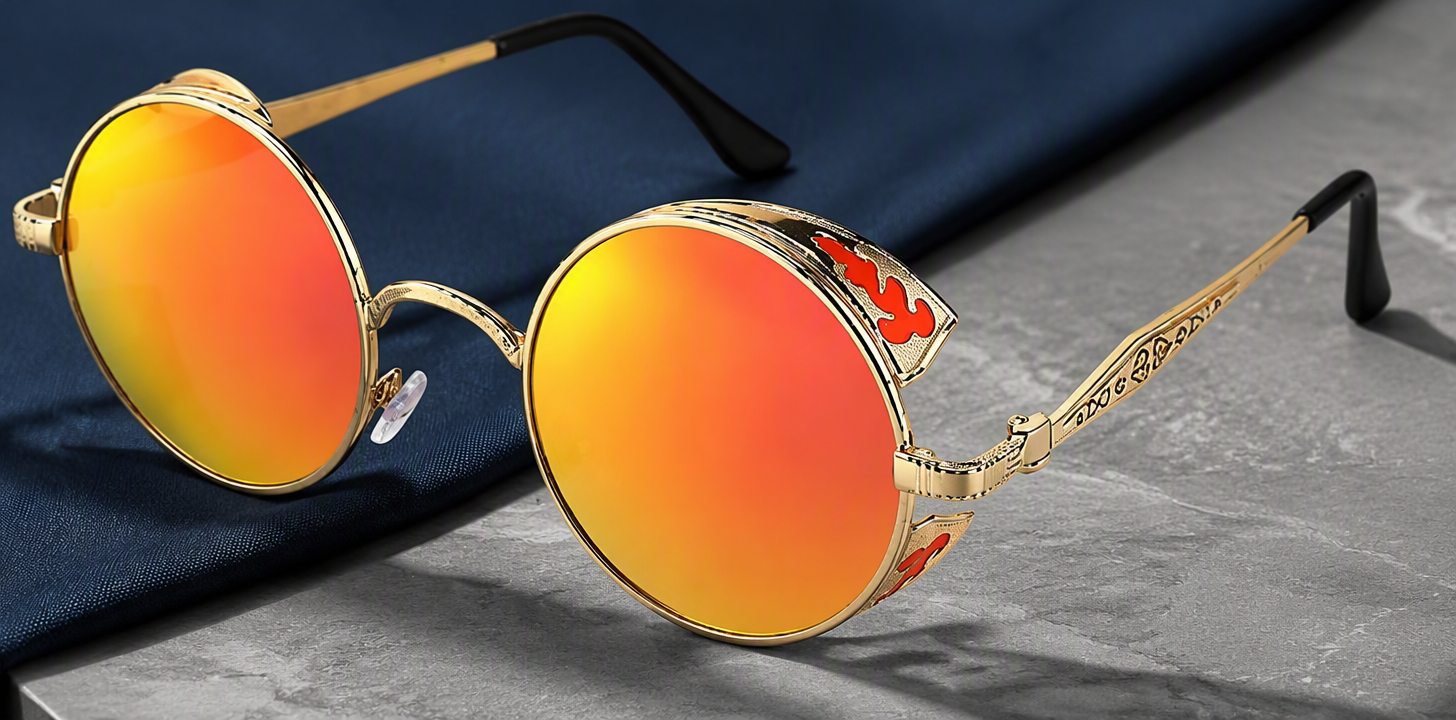 Gothic Round UV400 Sunglasses — Budget Classic