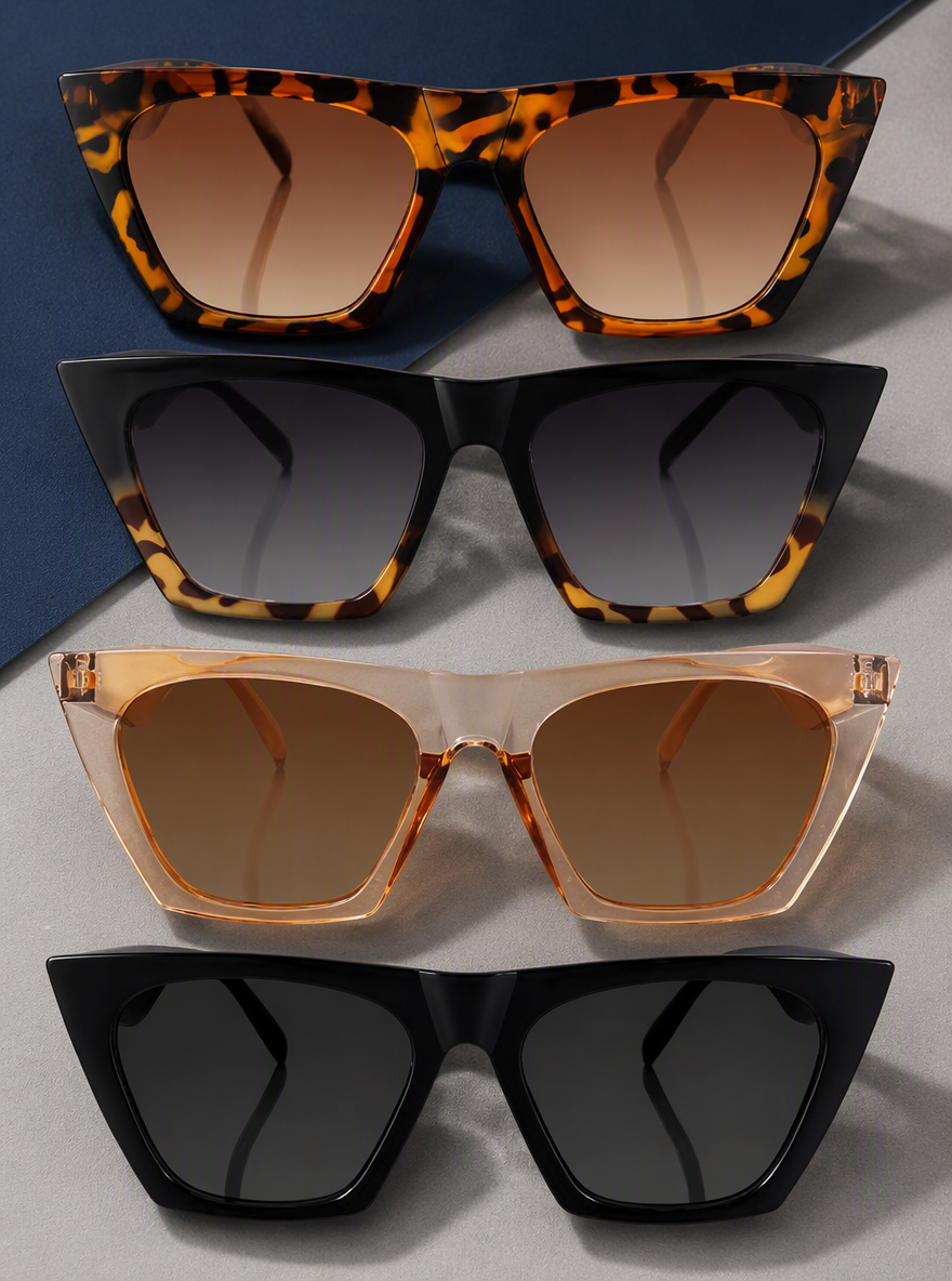 Cat-Eye Vintage Square Sunglasses, additional angle