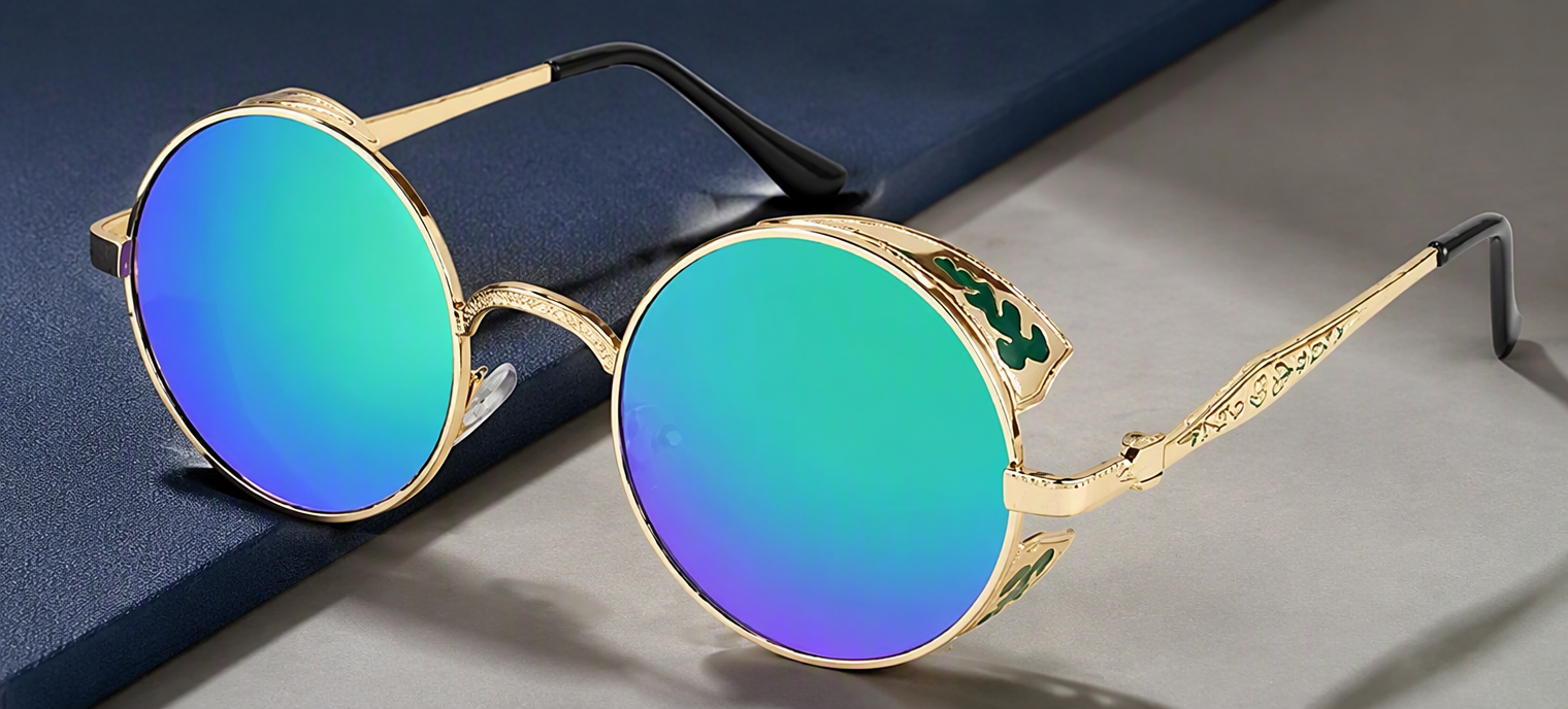 Gothic Round UV400 Sunglasses — Budget Classic