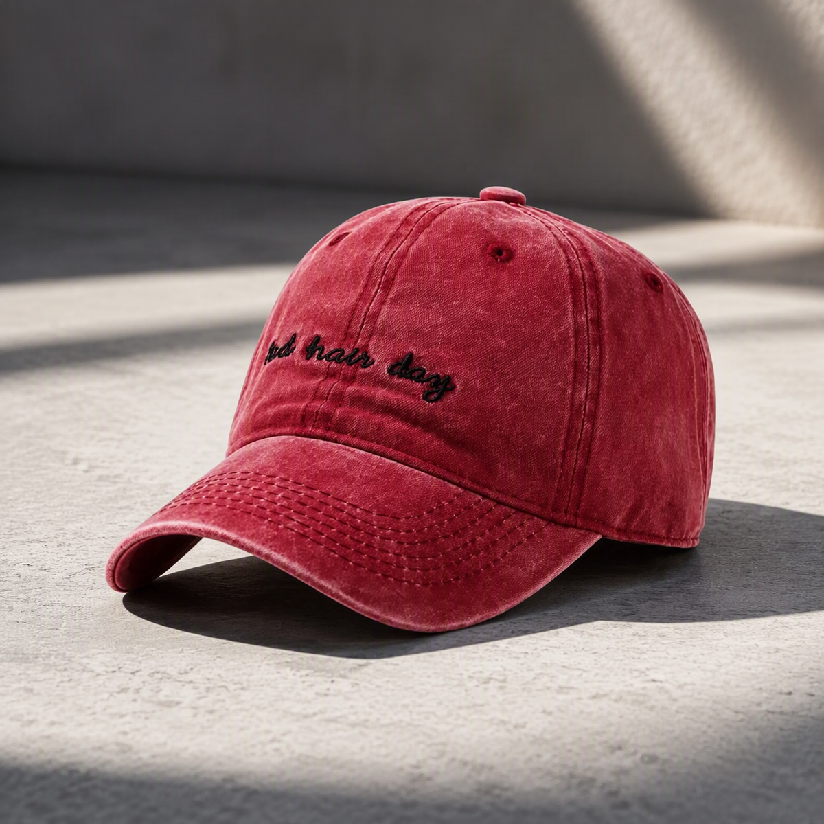 Bad Hair Day Embroidered Adjustable Baseball Cap