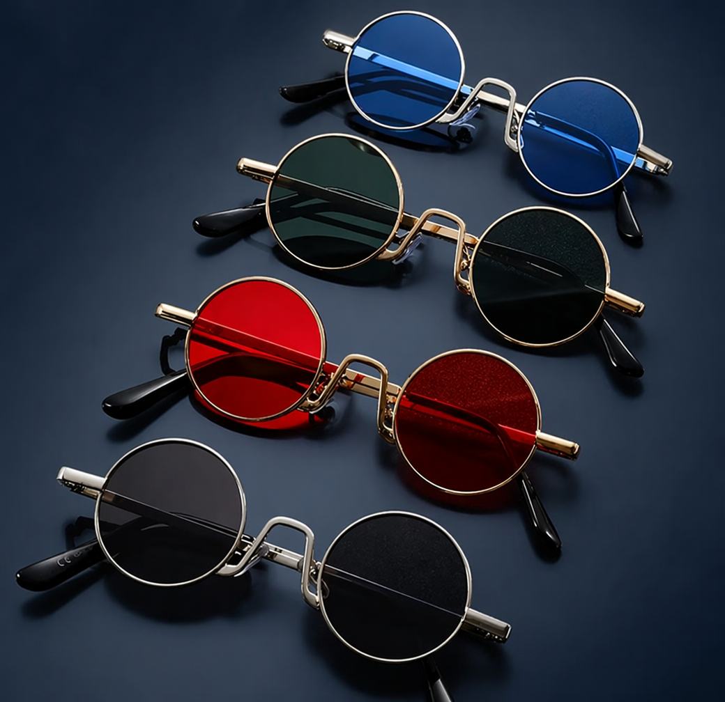 Round Vintage Metal Sunglasses – UV400