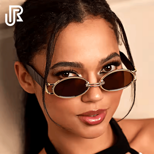 model wearing ellipse fashion sunglasses