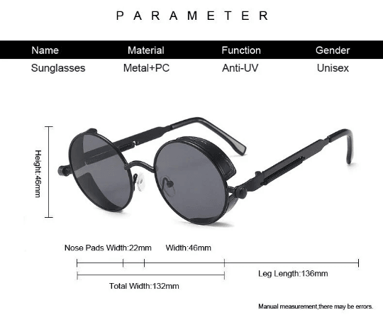 Metal Round Frame Sunglasses