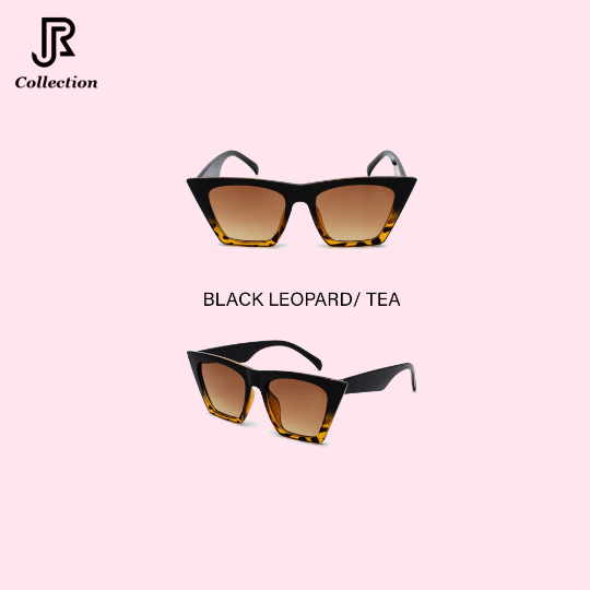 side view of cat‑eye vintage square sunglasses