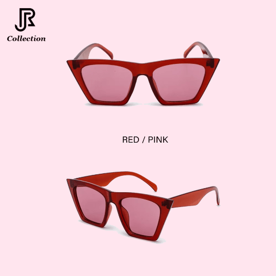 side view of cat‑eye vintage square sunglasses