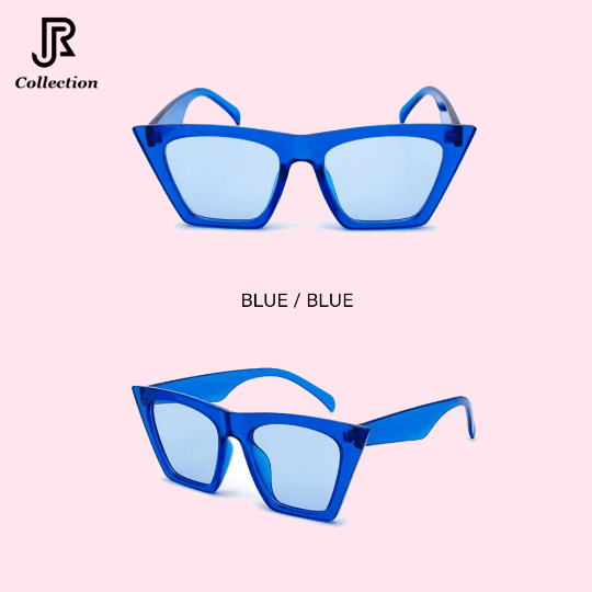 side view of cat‑eye vintage square sunglasses