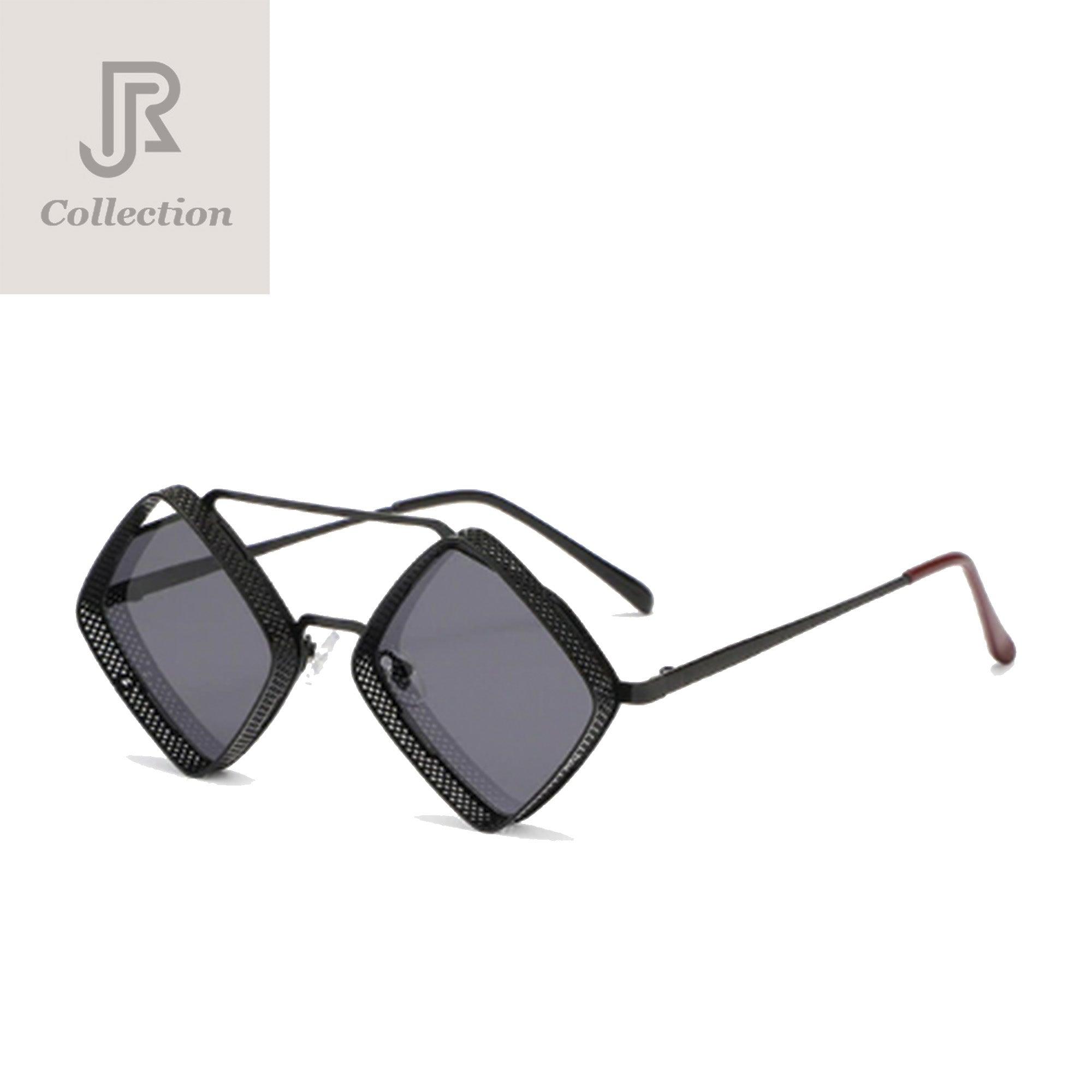 side view diamond square UV400 sunglasses unisex design