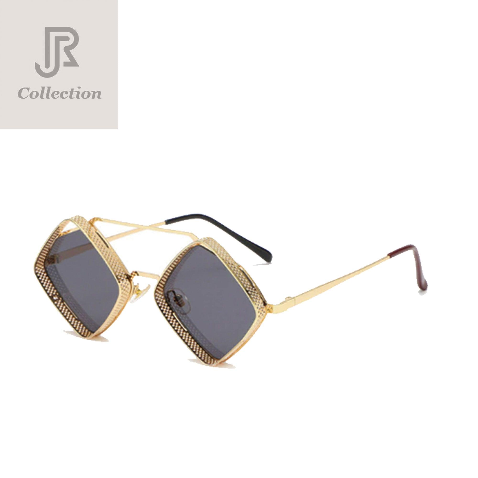 side view diamond square UV400 sunglasses unisex design