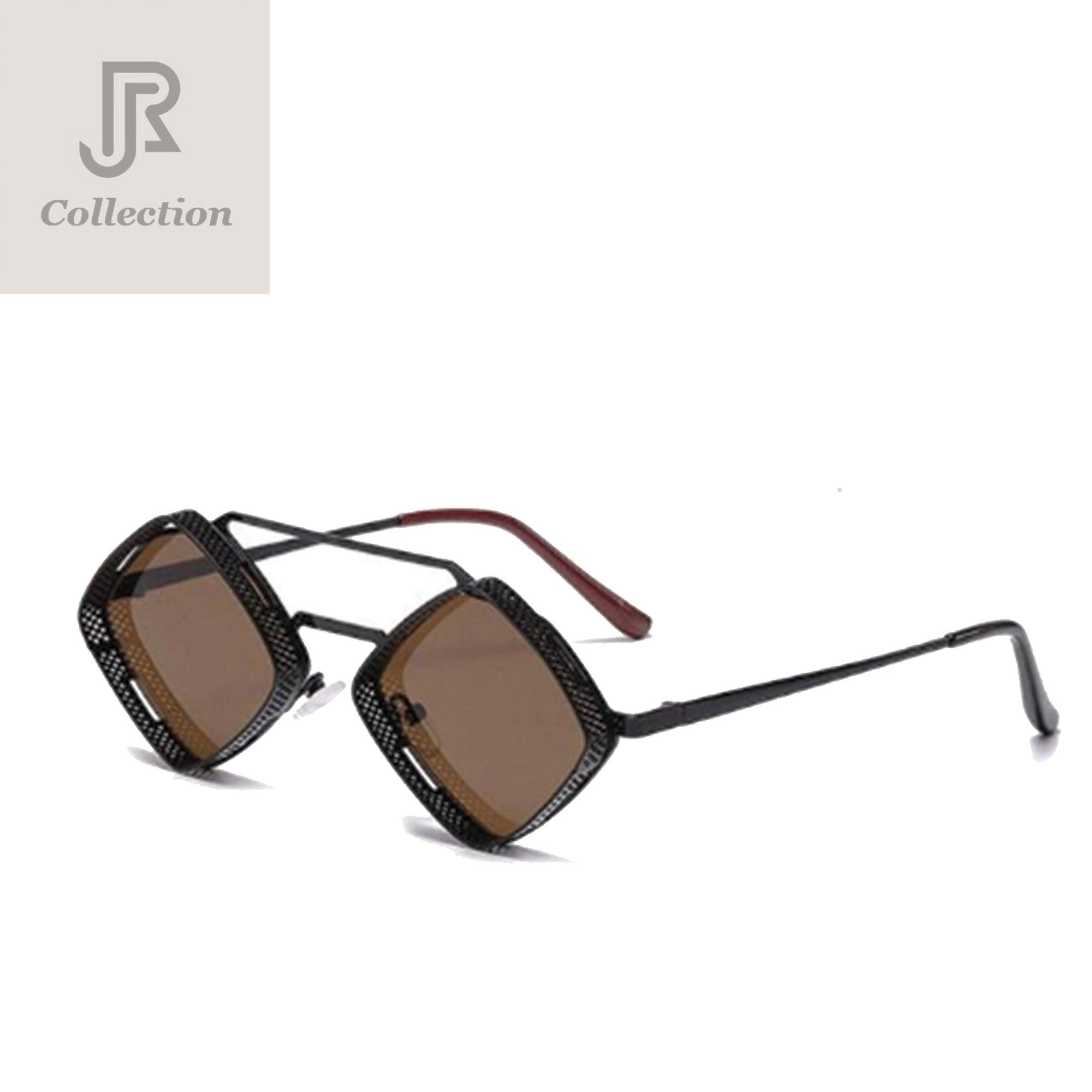 side view diamond square UV400 sunglasses unisex design