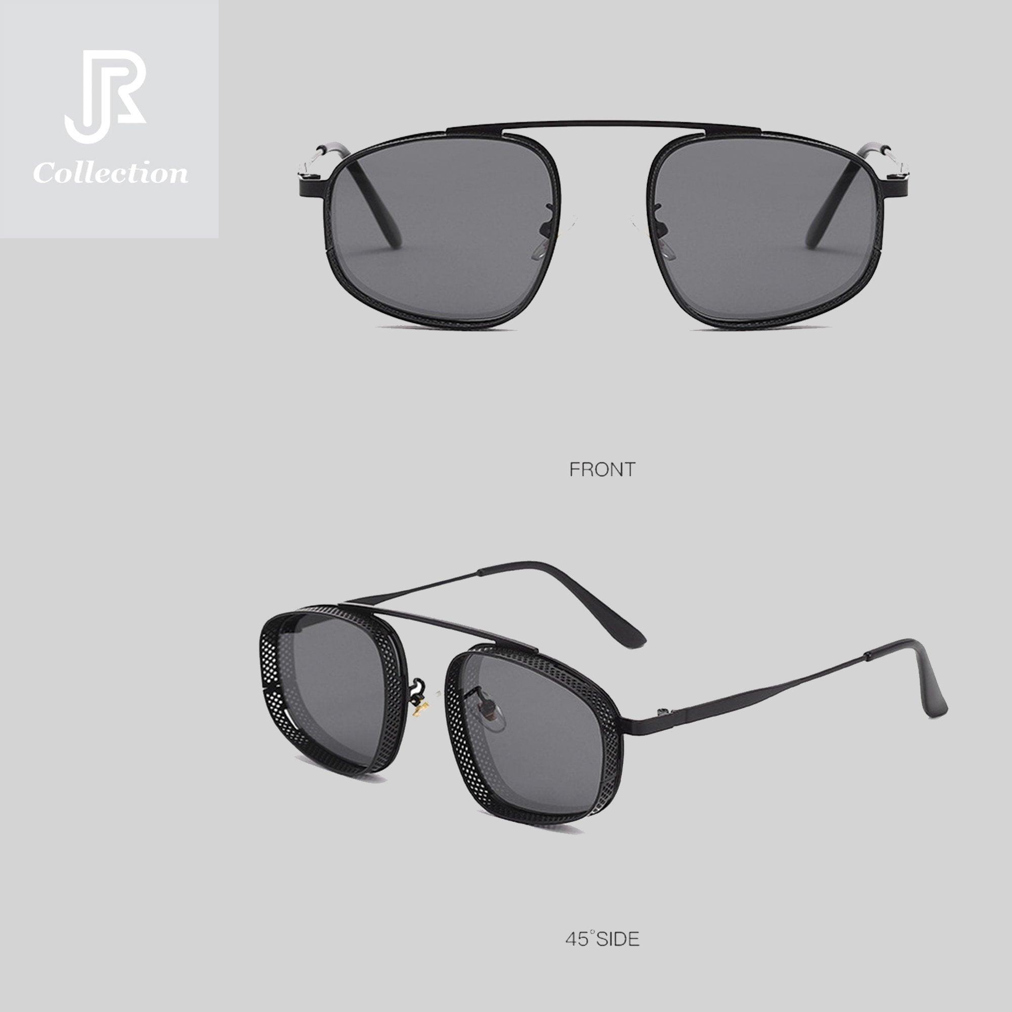 steampunk vintage round sunglasses UV400 front view