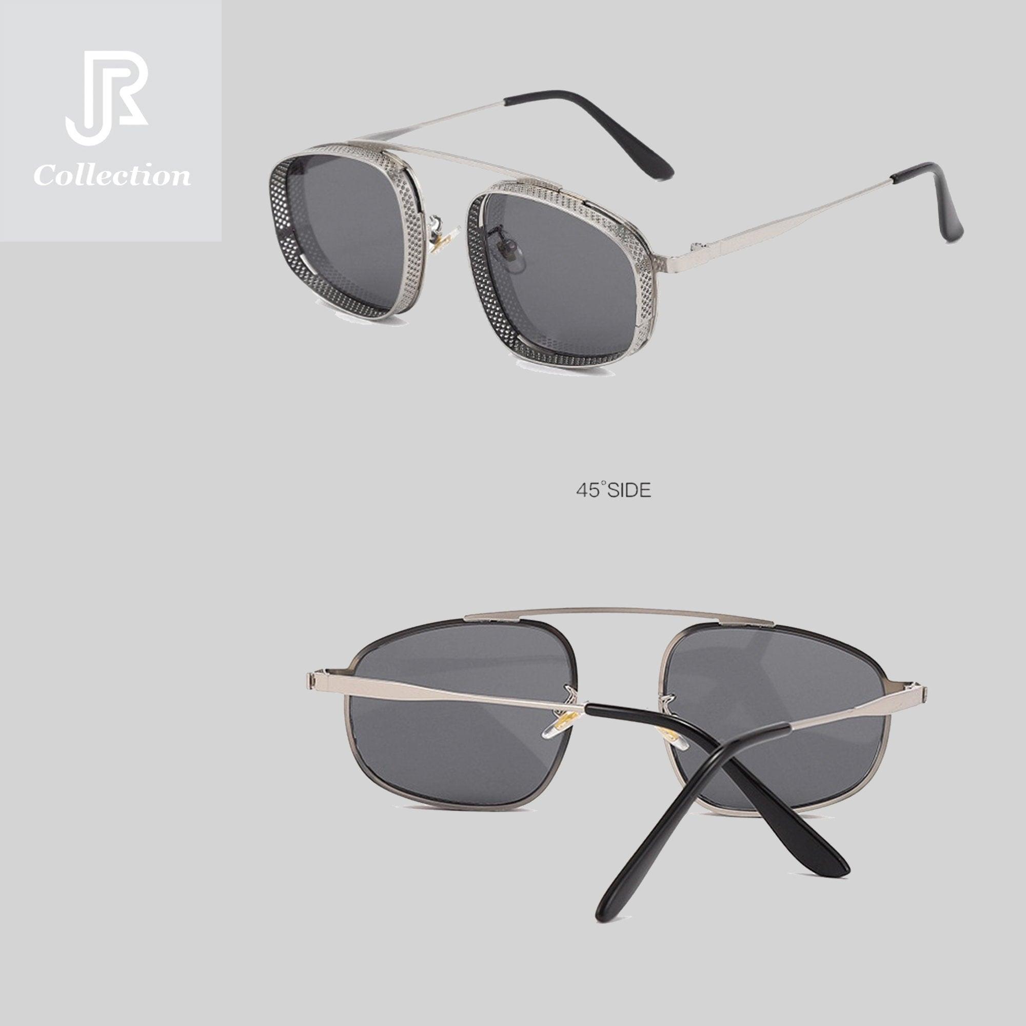 steampunk vintage round sunglasses UV400 front view