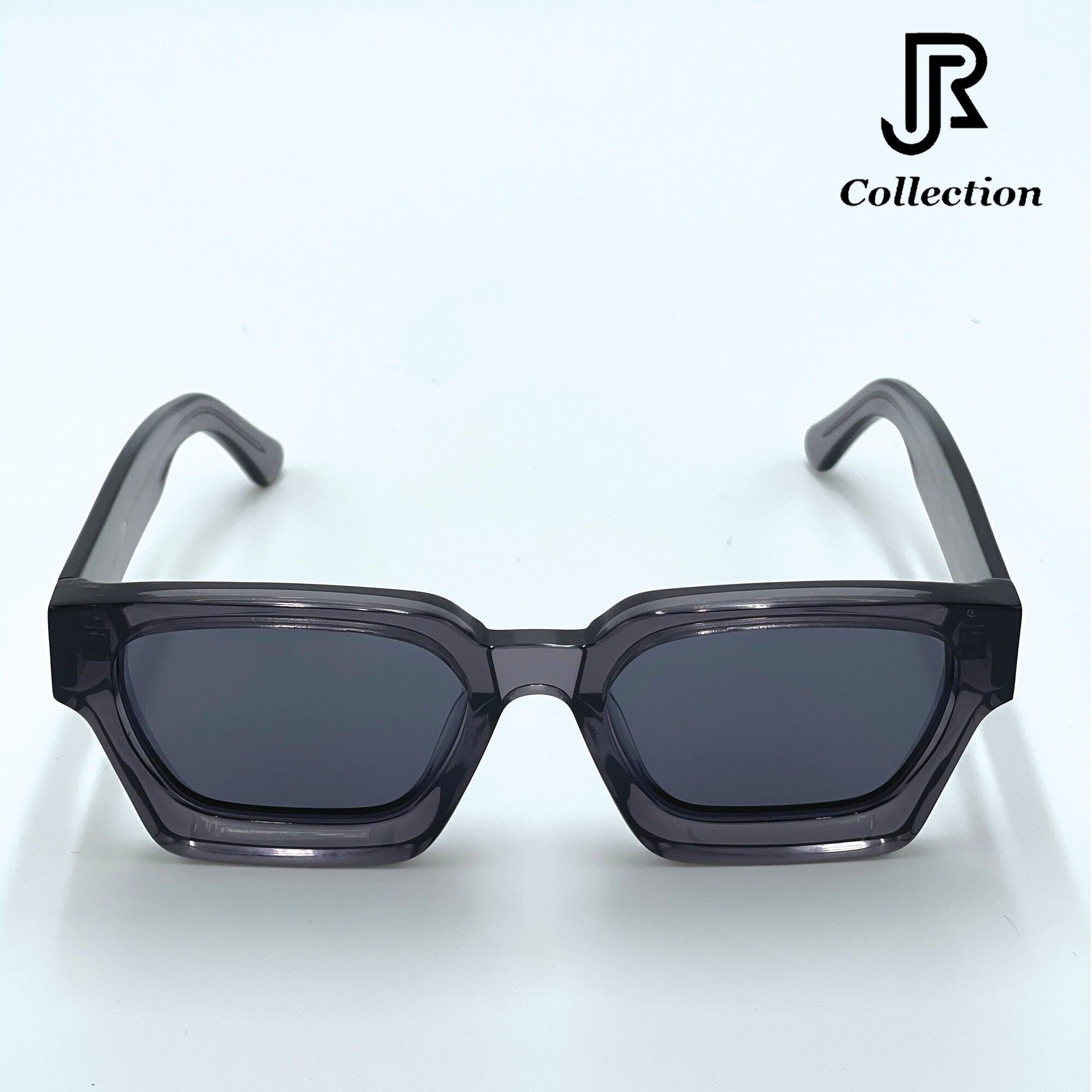 crystal acetate square sunglasses UV400 front view