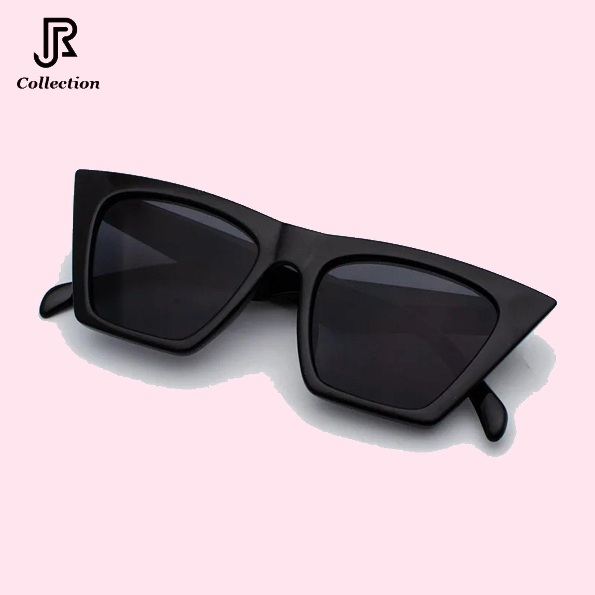 cat‑eye vintage square sunglasses front view